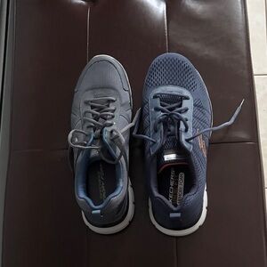 Skechers Men's Gray and Navy Sneakers Size 12 SOLD to Brady M